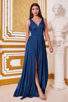 Ladivine 7469 Satin A-Line Dress