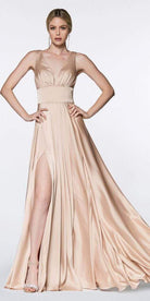 Ladivine 7469 Satin A-Line Dress