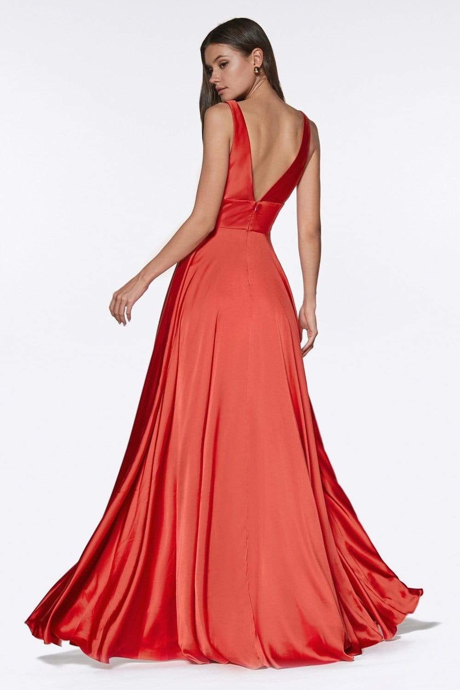 Ladivine 7469 Satin A-Line Dress