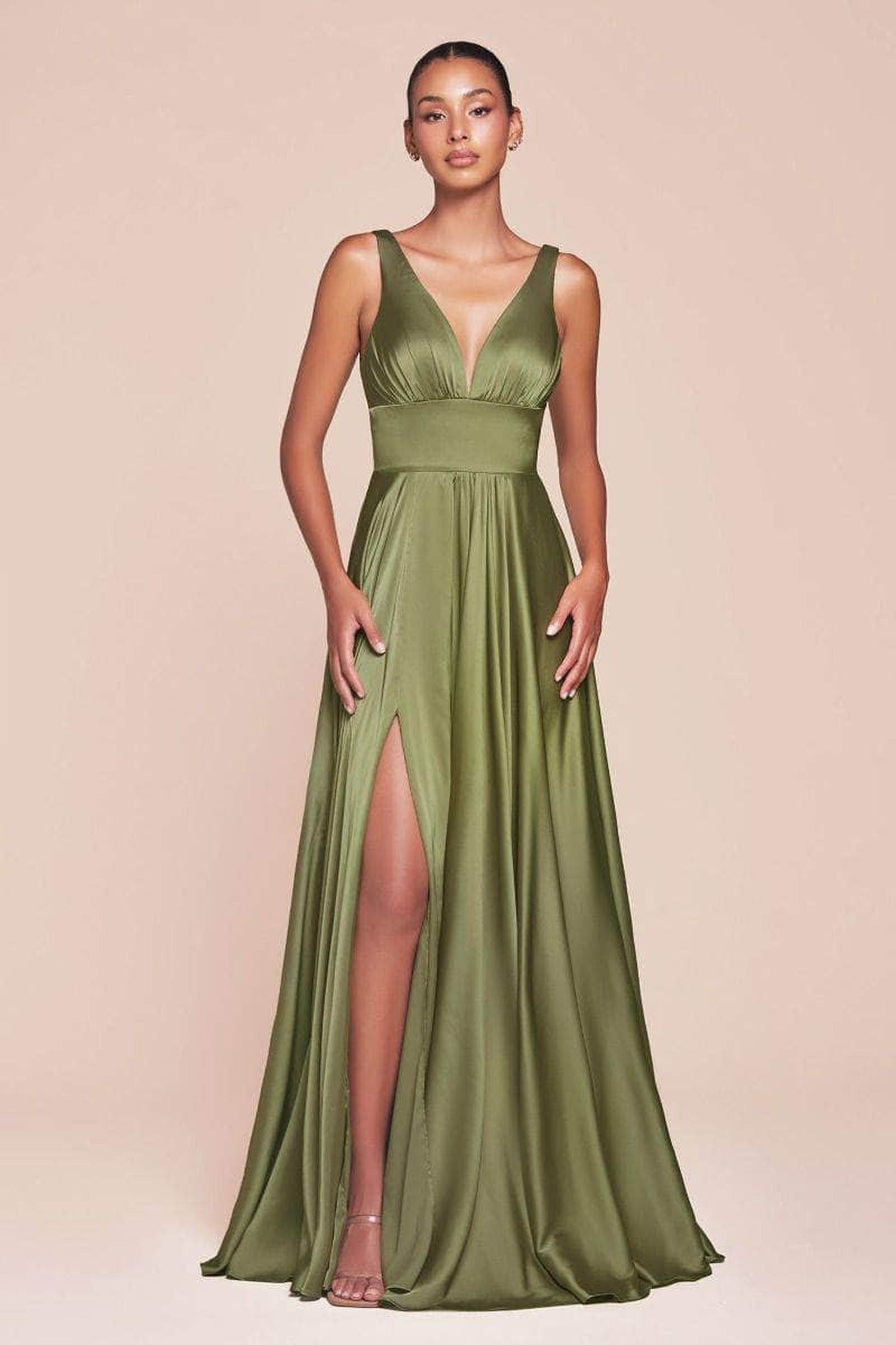 Ladivine 7469 Satin A-Line Dress