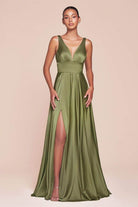 Ladivine 7469 Satin A-Line Dress