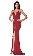 Cinderella Divine - 7470 Fitted Empire Waist Sleeveless Long Dress - designer bridesmaid dress at Silhouette Dresses