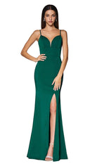 Cinderella Divine - 7470 Fitted Empire Waist Sleeveless Long Dress - view 8
