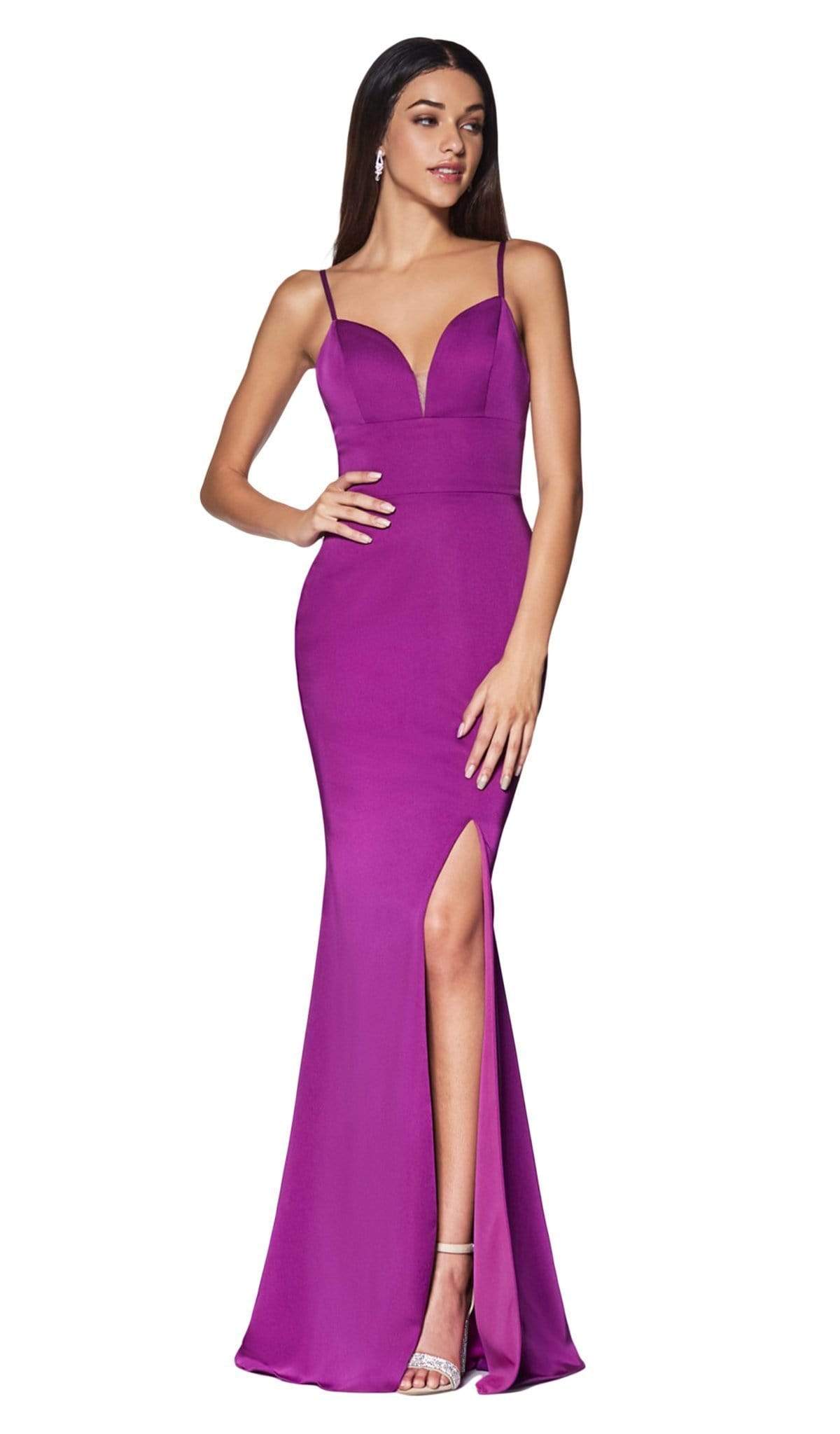 Cinderella Divine - 7470 Fitted Empire Waist Sleeveless Long Dress - view 10