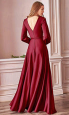 Cinderella Divine - 7475 Plunging V Neck High Slit Long dress