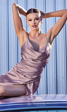 Cinderella Divine - 7479 Draped Bodice Open Back Evening Gown - view 5