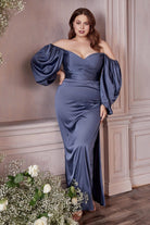 Cinderella Divine - 7482C Sweetheart Satin Sheath Dress - view 15