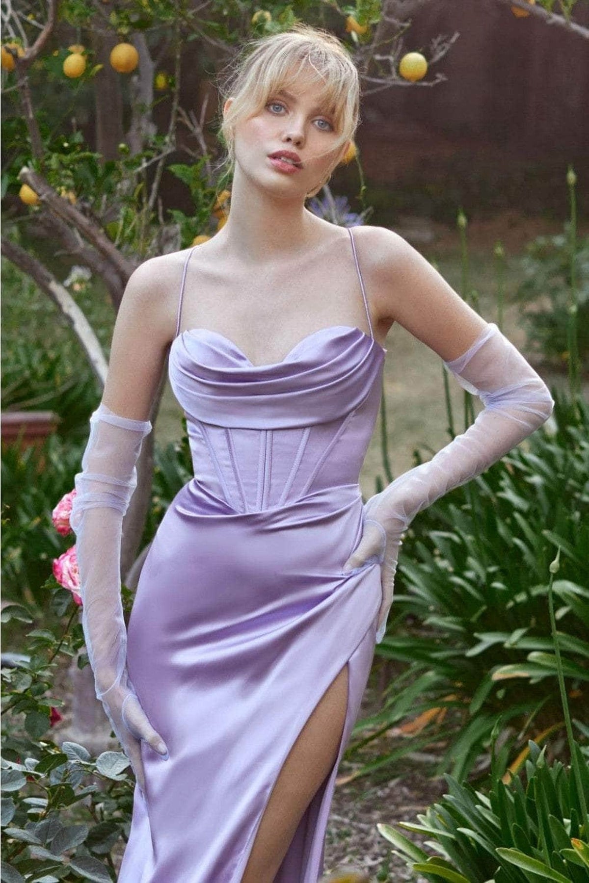 Cinderella Divine 7483 - Draped Corset Prom Dress