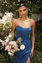 Cinderella Divine 7484 - Draped Corset Prom Dress - view 12