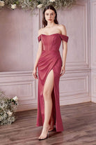 Cinderella Divine 7484 - Draped Corset Prom Dress - back view