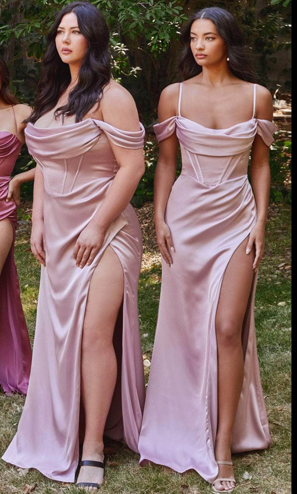 Cinderella Divine 7492C - Cowl Neck Sheath Evening Gown - view 6