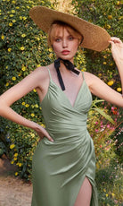 Cinderella Divine 7494C - Ruched Bodice Sleeveless Evening Gown - view 9