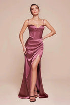 Cinderella Divine 7495 - Sweetheart Prom Gown with Spaghetti Straps