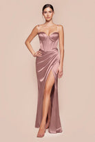 Cinderella Divine 7495 - Sweetheart Prom Gown with Spaghetti Straps