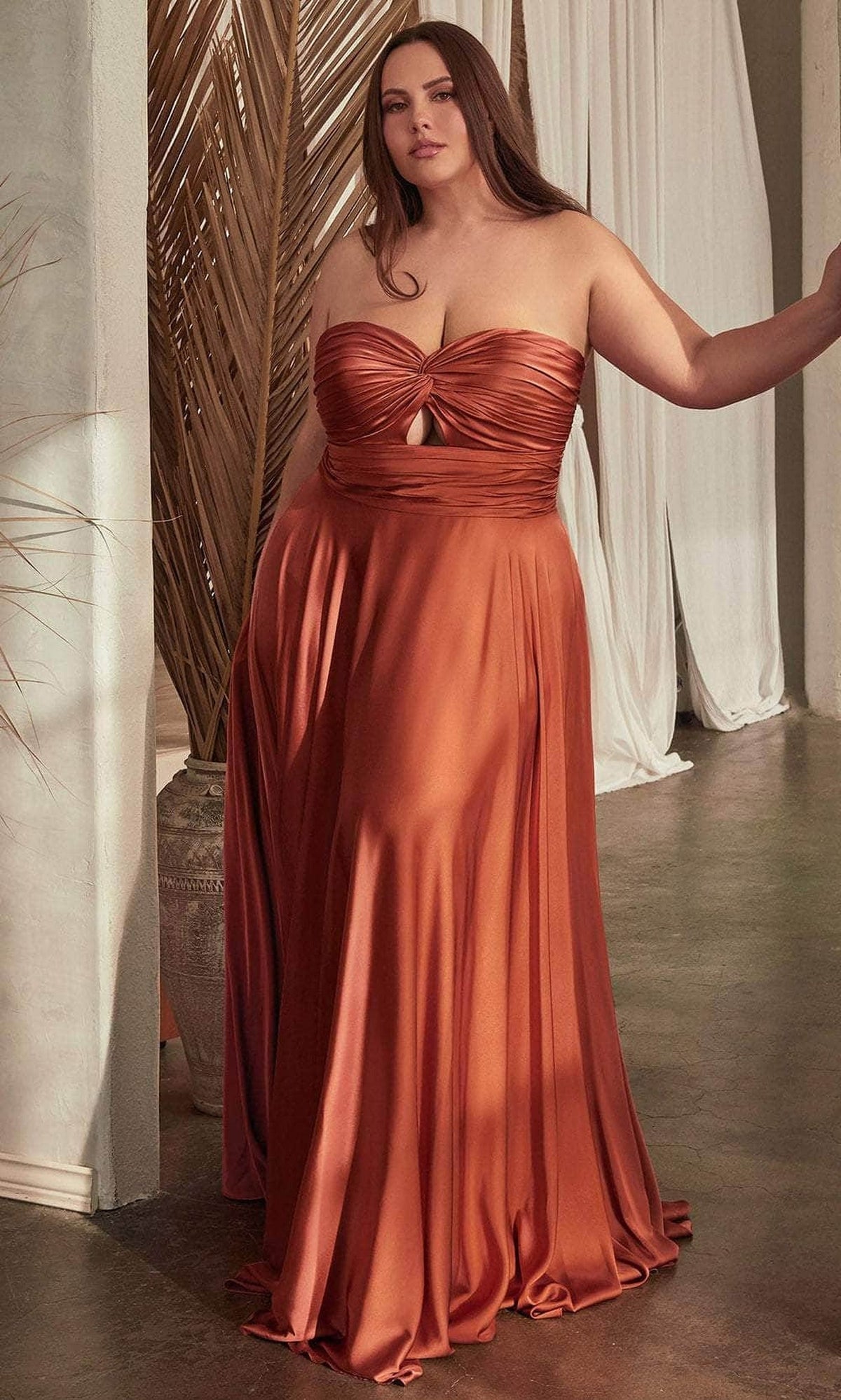 Cinderella Divine 7496C - Knotted Bodice Sweetheart Gown