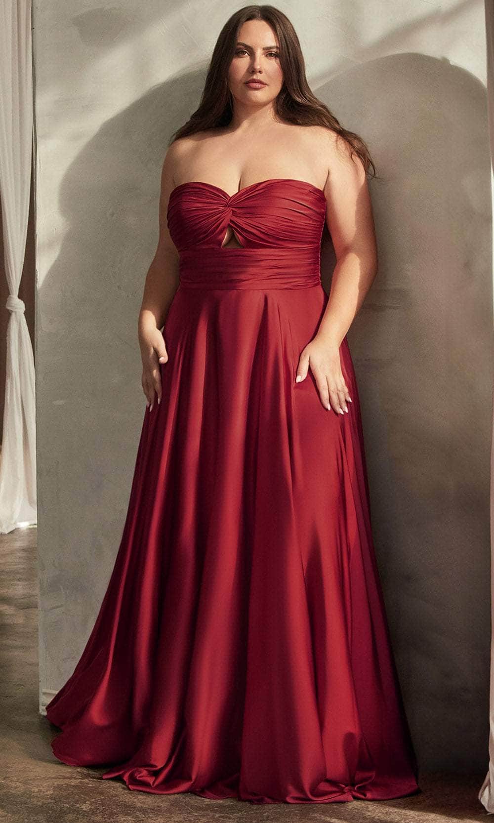 Cinderella Divine 7496C - Knotted Bodice Sweetheart Gown - back view