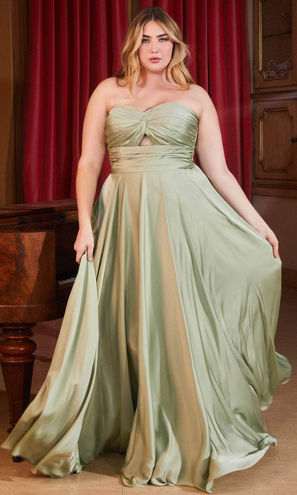 Cinderella Divine 7496C - Knotted Bodice Sweetheart Gown - view 6