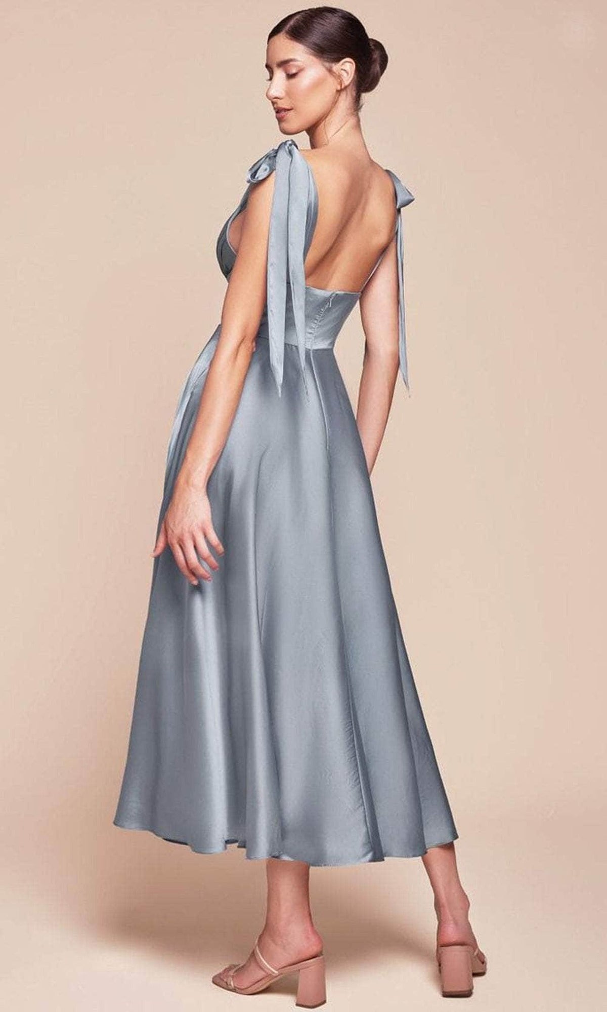 Cinderella Divine 7499 - Tea Length A-Line Dress