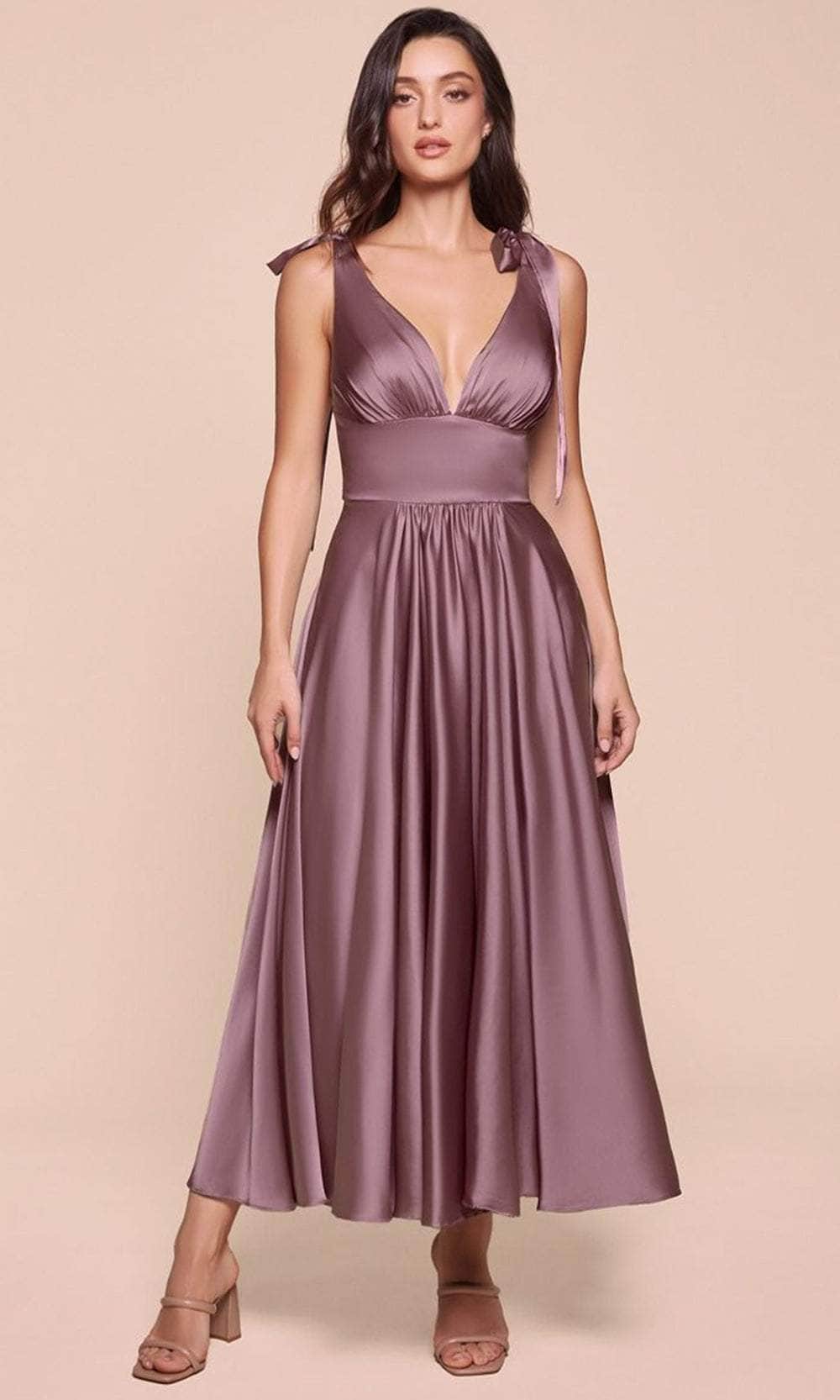 Cinderella Divine 7499 - Tea Length A-Line Dress - view 5