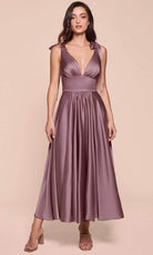 Cinderella Divine 7499 - Tea Length A-Line Dress - view 5