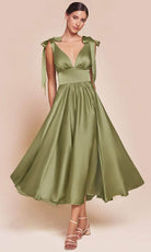 Cinderella Divine 7499 - Tea Length A-Line Dress - view 7