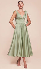 Cinderella Divine 7499 - Tea Length A-Line Dress - view 8
