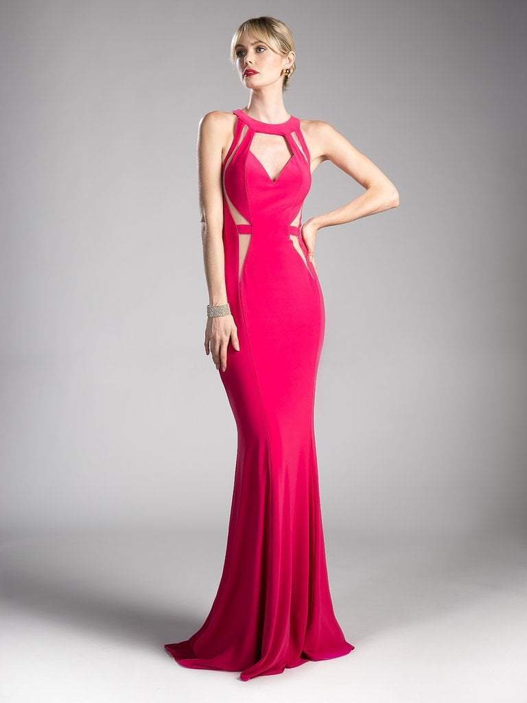 Cinderella Divine - 84222 Multi-Illusion Cutout Long Mermaid Gown - designer evening gown at Silhouette Dresses
