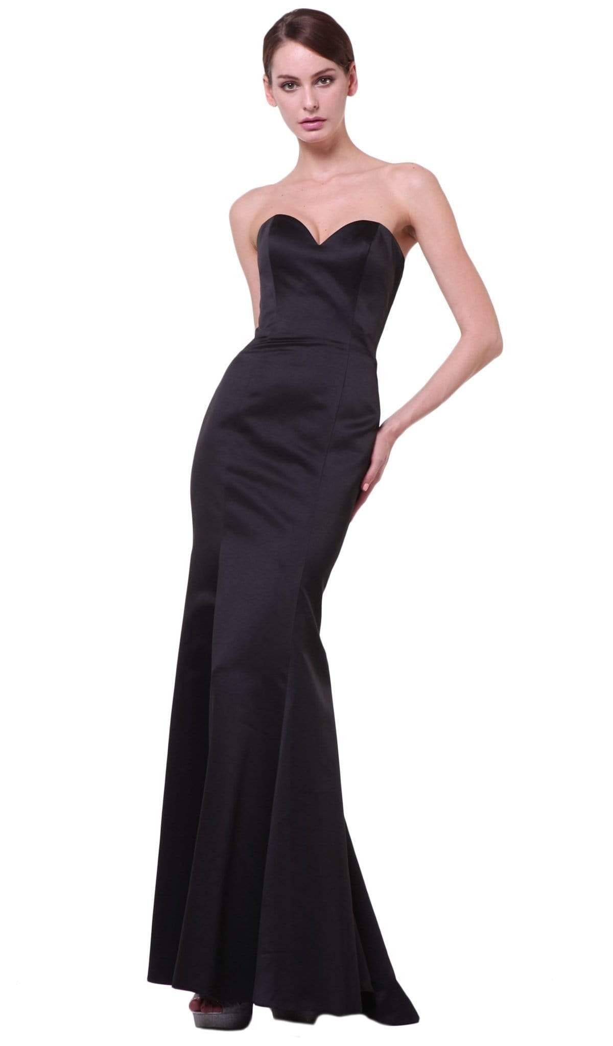 Cinderella Divine - 8792 Strapless Sweetheart Satin Trumpet Gown - designer prom dress at Silhouette Dresses