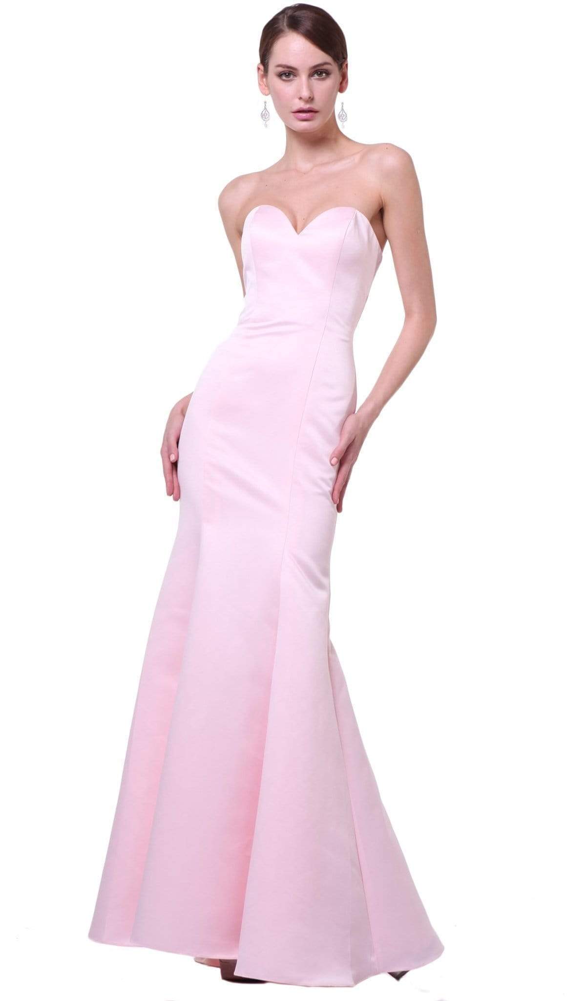 Cinderella Divine - 8792 Strapless Sweetheart Satin Trumpet Gown - view 7