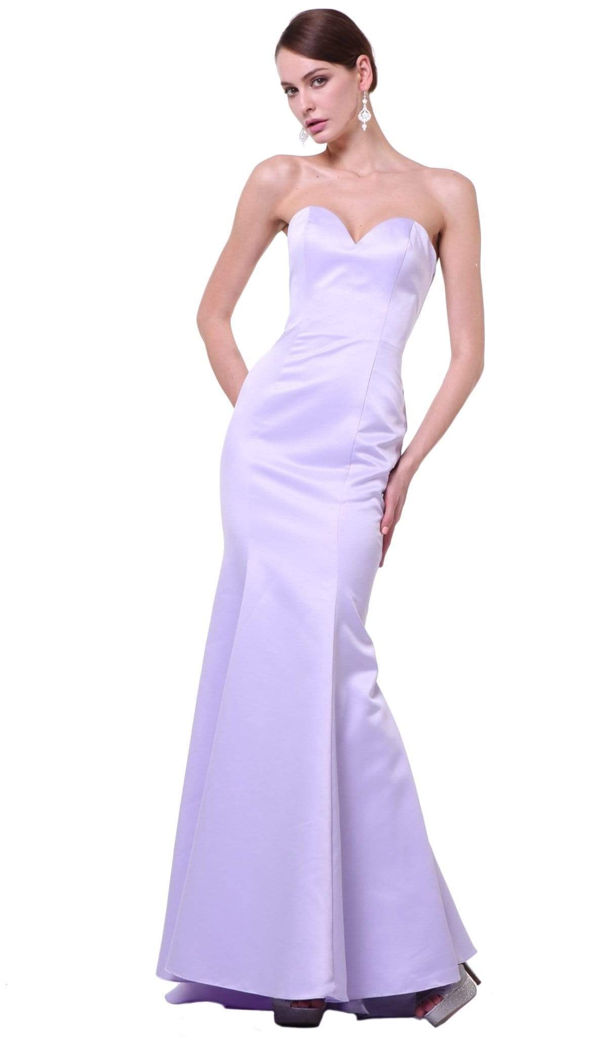 Cinderella Divine - 8792 Strapless Sweetheart Satin Trumpet Gown - view 9