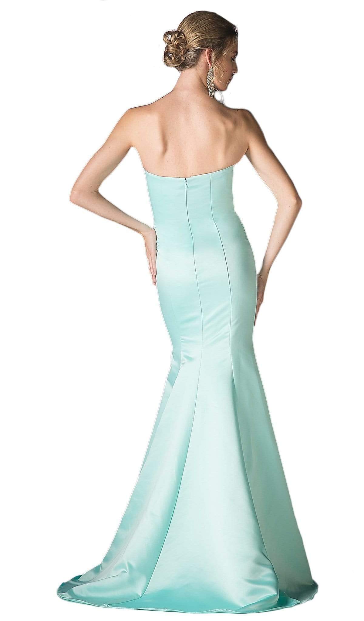 Cinderella Divine - 8792 Strapless Sweetheart Satin Trumpet Gown - detail view
