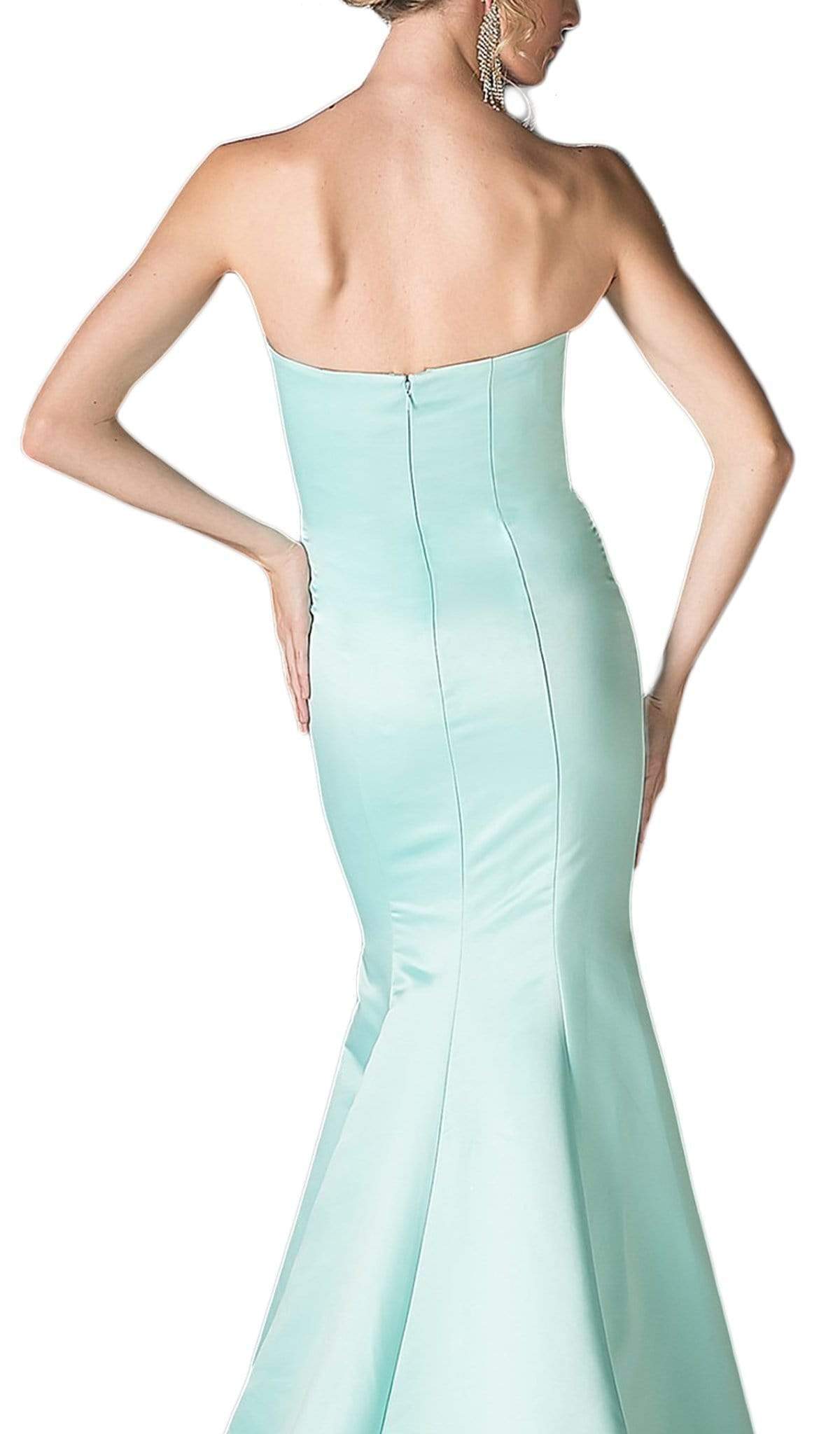 Cinderella Divine - 8792 Strapless Sweetheart Satin Trumpet Gown - view 4