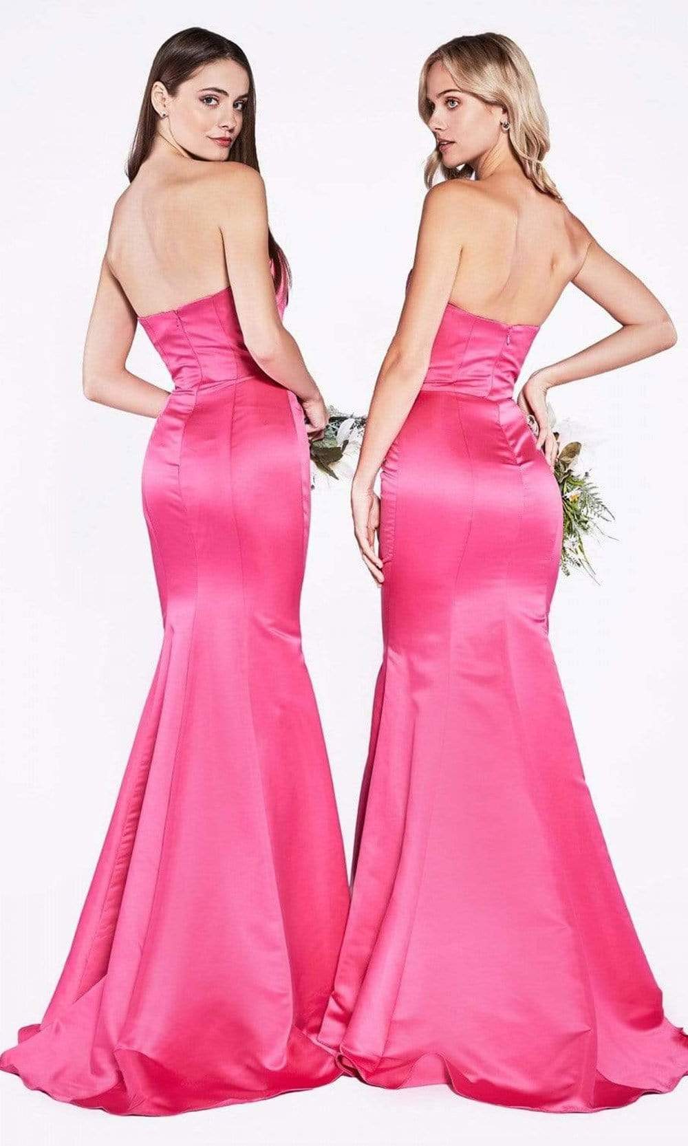 Cinderella Divine - 8792 Strapless Sweetheart Satin Trumpet Gown - view 6