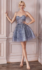 Cinderella Divine 9243 - Applique Cocktail Dress - back view