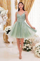 Cinderella Divine 9245 - Sparkling A-Line Cocktail Dress - view 8