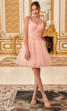 Cinderella Divine 9310 - A-Line Cocktail Dress with Embroidery - view 5