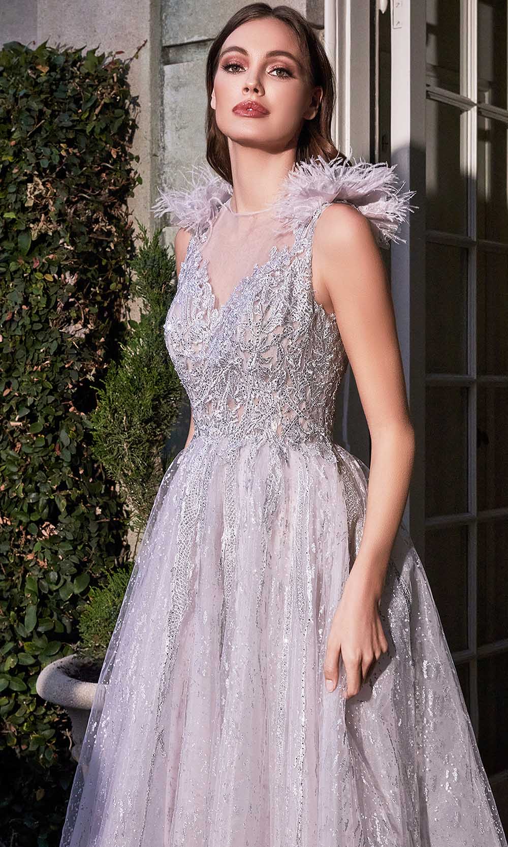 Cinderella Divine B704 - Jewel Neck Evening Dress - view 4