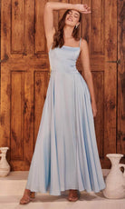 Cinderella Divine B8402 - A-Line Prom Dress with Spaghetti Straps