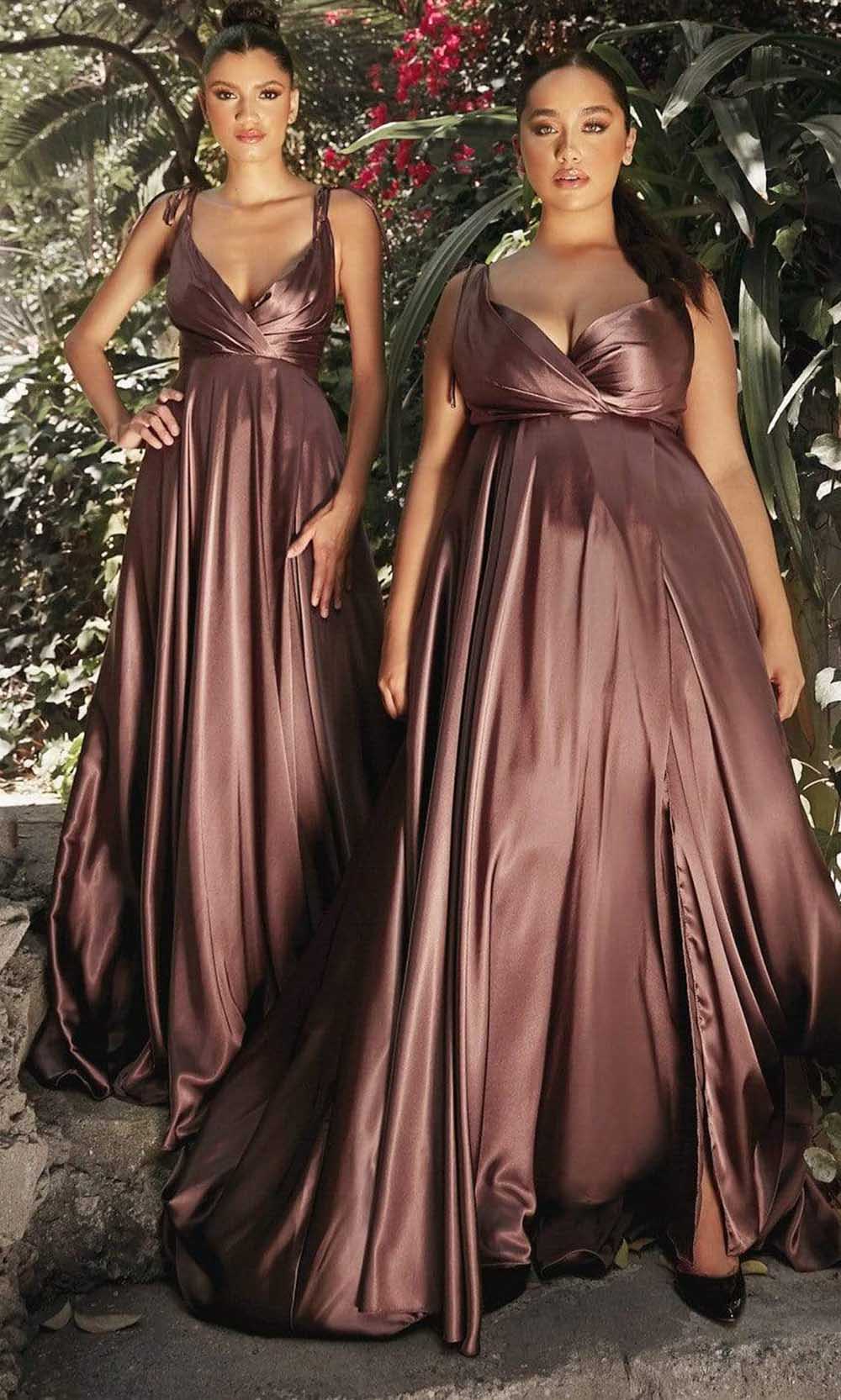 Cinderella Divine - BD105 Tie Strap V-Neck Affordable Prom Gown - view 6
