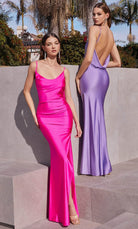Cinderella Divine BD7012 - Elegant Cowl Neck Ruched Dress - designer evening gown at Silhouette Dresses