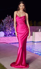 Cinderella Divine BD7044 - Mermaid Prom Gown with Cowl Neckline