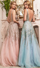 Cinderella Divine C135 - Sequin Sleeveless Prom Dress