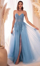 Cinderella Divine C148 - Embroidered A-line Dress - designer prom dress at Silhouette Dresses