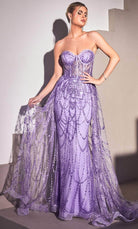 Cinderella Divine CB095 - Bustier Sheath Evening Gown - view 5