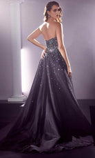 Cinderella Divine CB114 - Strapless A-line with Bejeweled Accents Prom Dress