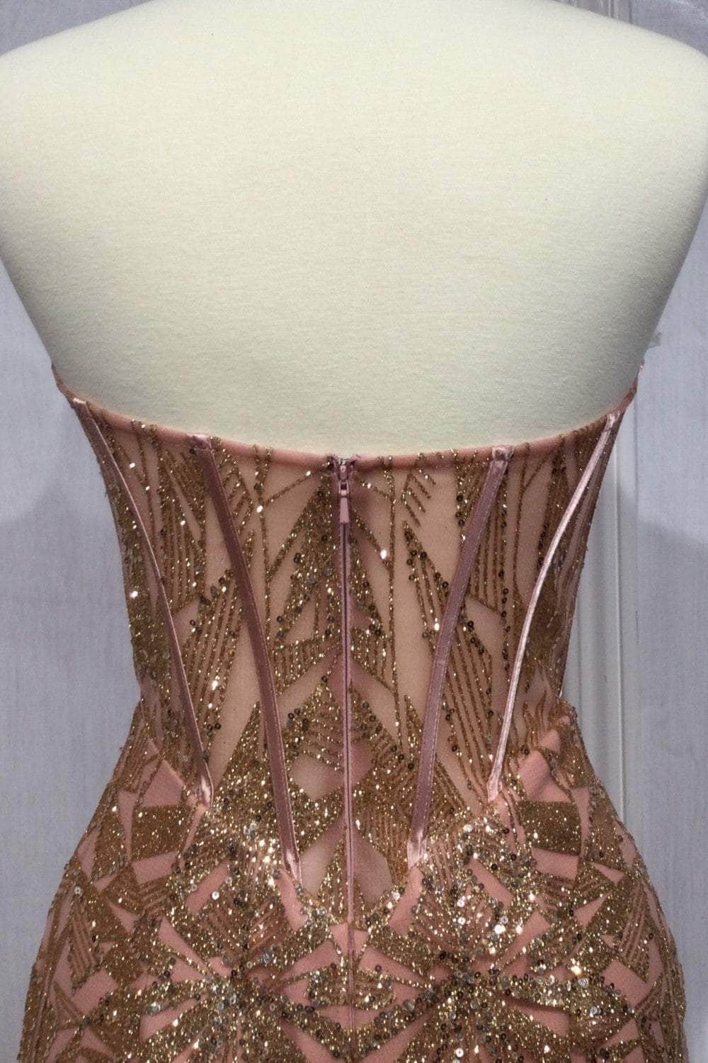 Cinderella Divine CB116 - Strapless Mermaid Gown with Beaded Detailing - view 5