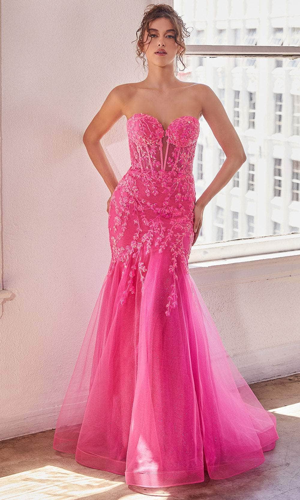 Cinderella Divine CB139 - Sparkling Sequin Gown - designer evening gown at Silhouette Dresses