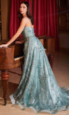 Cinderella Divine CB144 - 3D Embellished Sleeveless Prom Dress - detail view