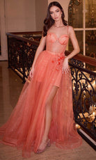 Cinderella Divine CB146 - Sleeveless with Corset Bodice Prom Dress