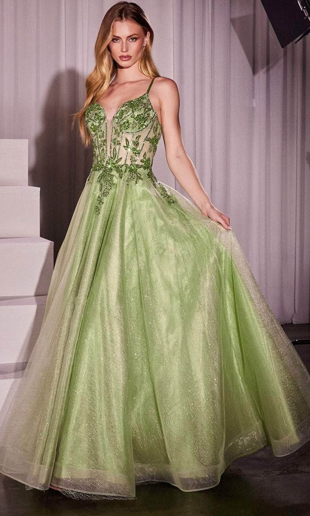 Cinderella Divine CC0881 - Crystal Detail Long Gown - Silhouette Dresses